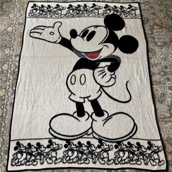 Biederlack Disney Mickey Mouse Black White Heavyweight Blanket